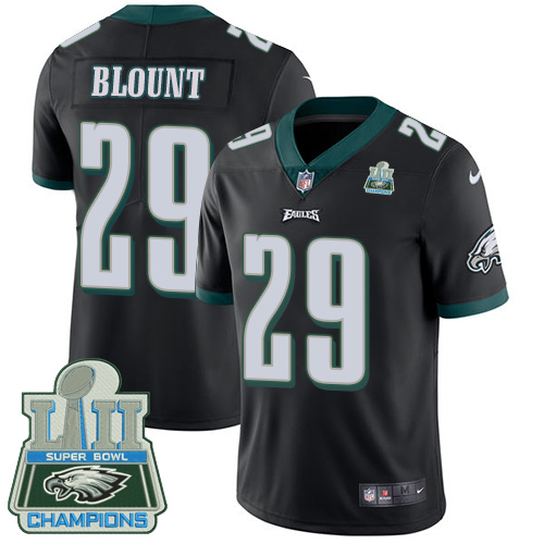 Nike Eagles #29 LeGarrette Blount Black Alternate Super Bowl LII Champions Men's Stitched NFL Vapor Untouchable Limited Jersey